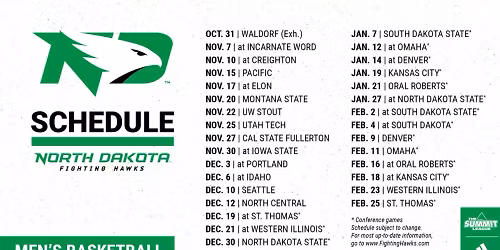 Western Illinois Leathernecks at North Dakota Fighting Hawks Mens Basketball