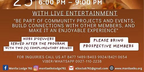 Manila Elks Membership Night