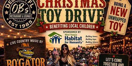 \ud83c\udf84 CHRISTMAS TOY DRIVE AT OB\u2019S! \ud83c\udf81