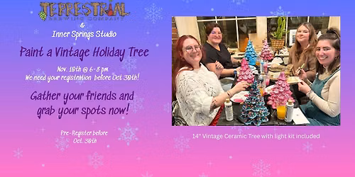Paint a Ceramic Vintage Holiday Tree @ Terrestrial Brewing Co.