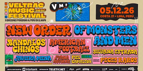 VMF 2026 con New Order, Of Monsters and Men y más...
