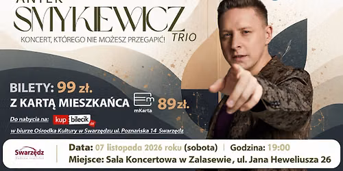 \ud83c\udfa4 Antek Smykiewicz Trio-KONCERT\ud83c\udfb6