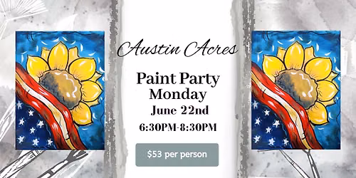 Art in the Park: Patriotic Sunflower