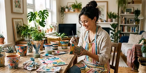 Free Craft: Floral Pot Paint Class