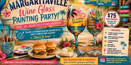 Margaritaville Wine Glass Painting Party