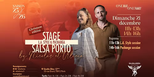 STAGE SALSA PORTO \u00c9d. Christmas - Samedi 21 D\u00e9cembre