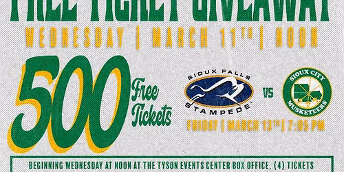 Sioux City Musketeers at Sioux Falls Stampede at Denny Sanford PREMIER Center