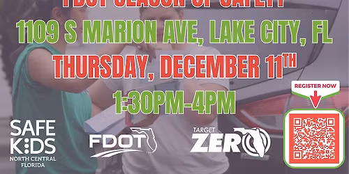 Lake City - FDOT Season of Safety Car Seat Check Up Appt - Dec 11, 2025