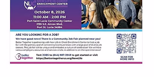 Community JOB FAIR ALERT! 10\/8\/26 (Port Saint Lucie, FL)