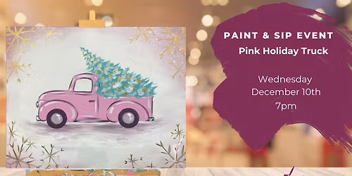 Pink Holiday Truck! Add a Holiday Scented Candle