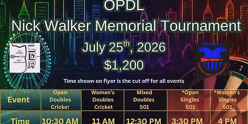 \ud83c\udfafNick Walker Memorial Tournament\ud83c\udfaf