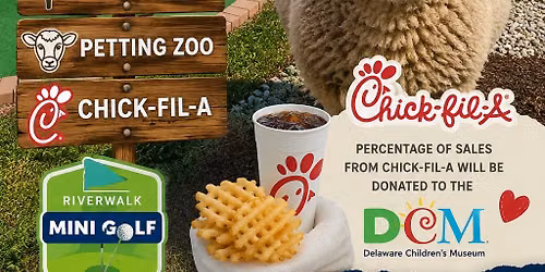 The Little Farm Petting Zoo and Chick-fil-A coming to Riverwalk Mini Golf!