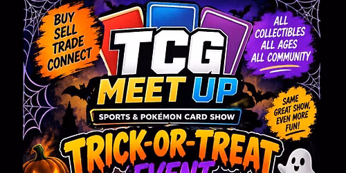 TCG meet up sports in Pok\u00e9mon card show trick-or-treat event