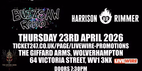 'Hypernormalisation' Album Launch Full Band Gig with Buzzsaw Radio and Harrison Rimmer.
