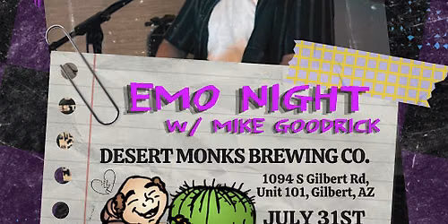 Emo Night Gilbert AZ | Live Music at Desert Monks Brewing | Pop-Punk Night