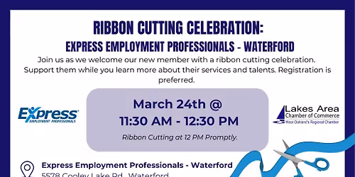 Ribbon Cutting: Express Employment Professionals - Waterford