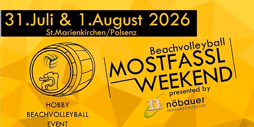 Beachvolleyball Mostfasslweekend 2026