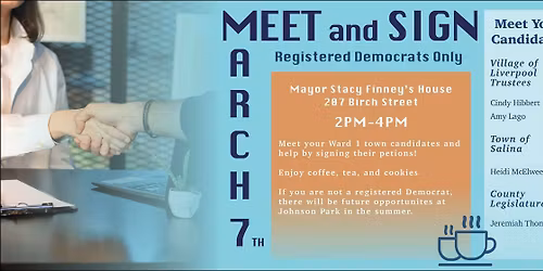 Meet and Greet Petition Signing