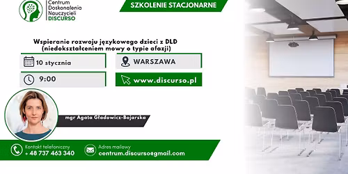 WARSZAWA  Wspieranie rozwoju j\u0119zykowego dzieci z DLD (niedokszta\u0142ceniem mowy o typie afazji)