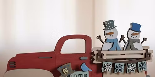 SPECIALTY-VINTAGE SEASONAL TRUCK CENTERPIECE