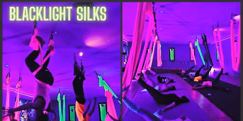 Blacklight Aerial Silks - Beginner Friendly