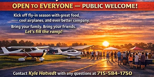 Kick off to the Fly-In season Hamburger Night