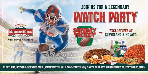 NFL Watch Party | 49ers V\/s Los Angeles Rams at MMP Novato | Nov 09