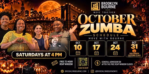 Move with Bourne  10\/24 | 4PM Zumba Classes at Brooklyn Bourne