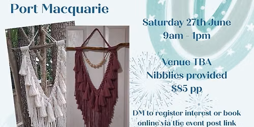 Macrame Wall Hanging Workshop - Port Macquarie