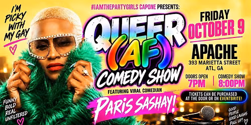 QUEER AF COMEDY SHOW Paris Sashay