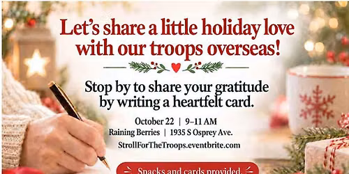 Cards for the Troops at Raining Berries