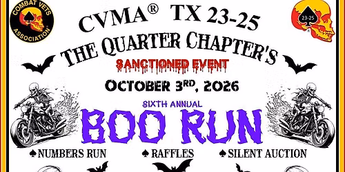 CVMA\u00ae TX Chapter 23-25 Sixth Annual Boo Run