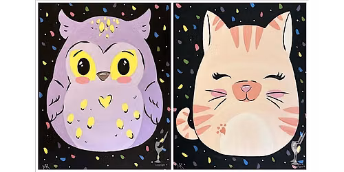 Owl & Kitty Squishies - Paint and Sip in Houston | Classpop!\u2122