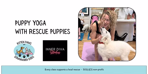 Puppy Yoga Benefitting Heart of Texas Lab rescue