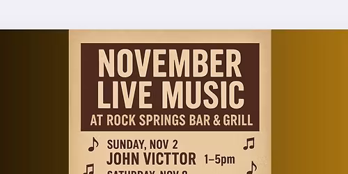 November live music line up for THE ROCK