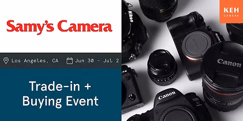 Sell your camera gear (free event-appointment needed) at Samy's Fairfax