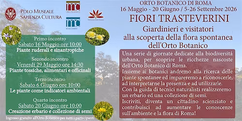 Fiori Trasteverini - "Creazione di un erbario e di una spermoteca"