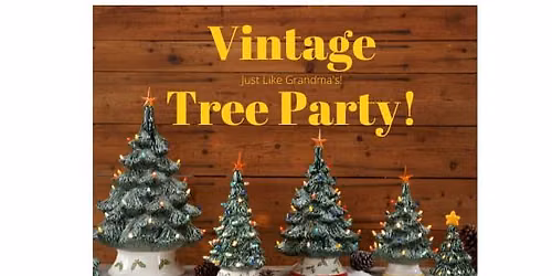 Vintage Christmas Tree Painting Party