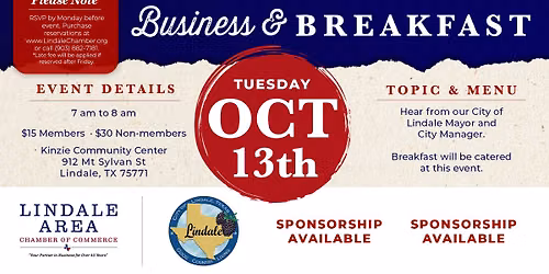 October 2026 LACC Business & Breakfast - Spotlight on City Mayor & City Manager