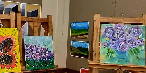 Acrylic Abstract Flowers in Blossom