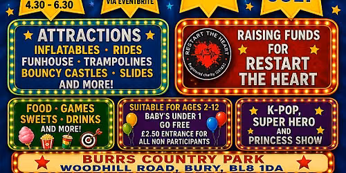 Burrs big inflatable and rides weekend