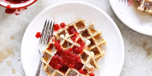 Raspberry Belgian Waffle Breakfast Buffet - all you can eat!
