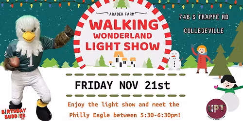 Philly Eagle @ Arader Farm for Walking Wonderland Light Show!