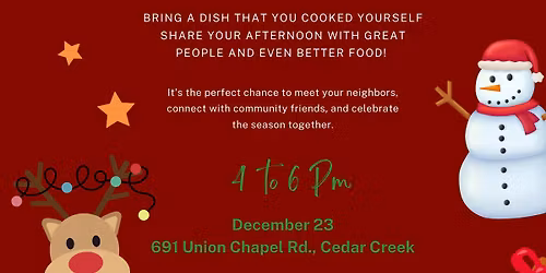 Woodview Holiday Pot Luck Dinner 