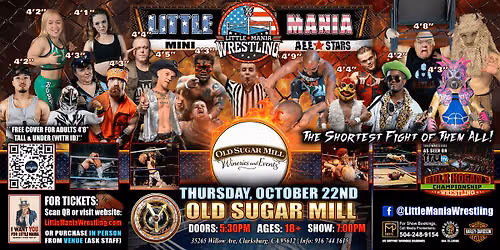 Clarksburg, CA - Little Mania Mini Wrestling @ Old Sugar Mill