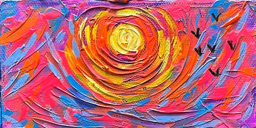 Impasto (Textured) Sunset Painting 