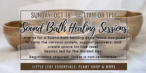 Sound Bath Sessions (11am or 1pm)