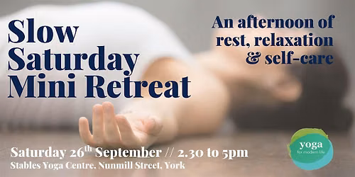 Slow Saturday Mini Retreat \/\/  September 2026