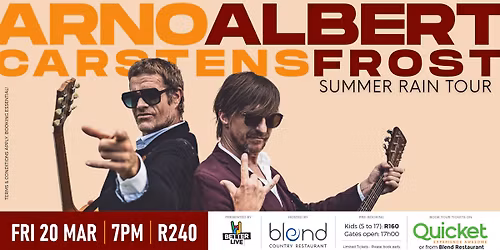 Arno Carstens and Albert Frost live at Blend, Knysna