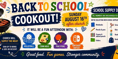 Back to School Cookout and School Supply Drive